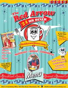 Red Arrow Diner Full Menu Front