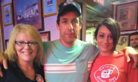 Adam Sandler at the Red Arrow Diner Manchester