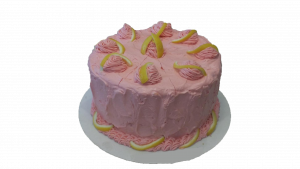 Breast Cancer Awareness lemon pillow cake