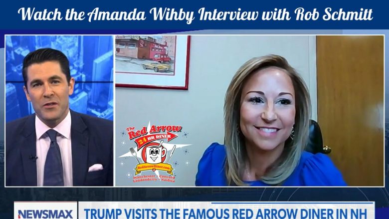 Red Arrow Diner interview with Rob Schmitt of Newsmax TV following Donald Trump's visit to Red Arrow Diner in Manchester on April 27, 2023.
